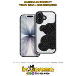 MASKICA ZA IPHONE 17 MEDVJEDIĆ TEDDY BEAR CRNA ŠLJOKICE FUTROLA