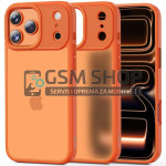 Maskica za iPhone 17 Pro Max – Skin-Touch TPU + PC prozirna narančasta