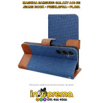 SAMSUNG A16 5G MASKICA PREKLOPNA JEANS PLAVA MASKA FUTROLA TORBICA