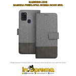 SAMSUNG A21S MASKICA PREKLOPNA GOMMA BOOK SIVA MASKA FUTROLA TORBICA