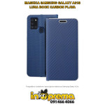 SAMSUNG A21S MASKICA PREKLOPNA LUNA CARBON PLAVA MASKA FUTROLA TORBICA