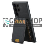 SUTENI maskica s novčanikom za kartice Samsung Galaxy S24 Ultra crna