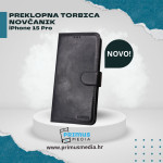 Torbica iPhone 15 PRO preklopna book torbica /novčanik