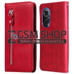 Zipper Pocket preklopna torbica futrola Huawei Honor 50 SE crvena