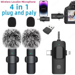 4 u 1 bežični Lavalier mikrofon 3,5 mm, usb, usb-c, lightning