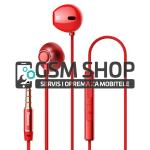 BASEUS Encok Wire H06 HiFi stereo slušalice s basom 3,5 mm crvene