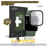 HYBRID GLASS STAKLO ZA APPLE WATCH 4 5 6 SE 44MM CRNO HOFI