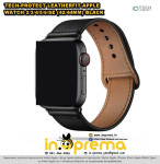 KOŽNI REMEN ZA APPLE WATCH 42 44 45MM CRNI TECH-PROTECT LEATHERFIT