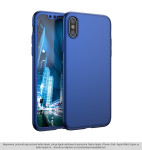 MASKICA 360 ZA IPHONE X XS 10 SA ZAŠTITNIM STAKLOM PLAVA