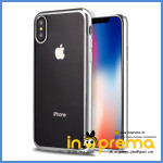 MASKICA MASKA FUTROLA ZA IPHONE X PROZIRNA SREBRNI RUB