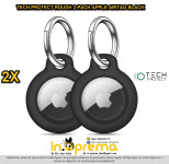 PRIVJESAK ZA APPLE AIRTAG TECH ROUGH CHAIN 2 KOM CRNI
