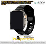 SILIKONSKI REMEN ZA APPLE WATCH 42 44 45 49MM CRNI TECH-PROTECT