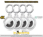 ZAŠTITA ZA APPLE AIRTAG TECH-PROTECT ICON 4-PACK PROZIRNA