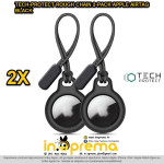 ZAŠTITA ZA APPLE AIRTAG TECH-PROTECT ROUGH CHAIN 2-PACK CRNA