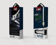 EMY BRZI AUTO punjač za 2 uređaja 4.2A sa Micro USB kablom GRATIS