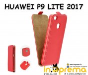 Huawei P9 Lite P9 P 9 Lite 2017 maska preklopna flip kožna crvena