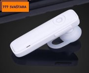 Mini Handsfree Bluetooth slušalica s punjačem - bijela - model 2