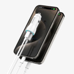 38W USB-C CAR CHARGER AUTO punjač s 2 priključka, bijeli Max BWOO