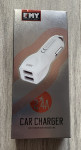 Auto punjač 2.4A, 2xUSB, iphone lightning kabel, potpuno novo