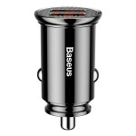 Auto punjač BASEUS Circular Plastic A+C (30W, USB-A, USB-C, crna boja)
