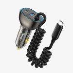 Auto punjač Car charger od 30 W s dva priključka i spiralnim USB-C