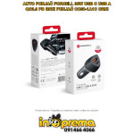 AUTO PUNJAČ FORCELL 38W USB C USB A QC3 PD BRZI CC50 CRNI