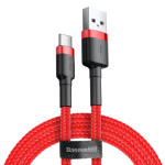Baseus Punjac Kabel durable nylon cord USB / USB-C QC3.0 3A 1M red