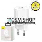 BASEUS Super Si brzi punjač 30W Type-C izlaz 3A bijeli iPhone Samsung