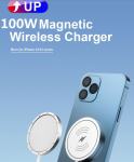 Punjač beskontakntni USB, Type-C 100W Magnetic Charger iPhone 12 13 14