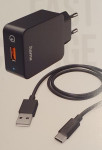 Brzi punjač za mobitele, USB, 19.5 W, Qualcomm 3.0, kabel  - NOVO!