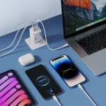 GaN punjač PD 65W + QC 3.0 Max BWOO otporan na vatru i plamen