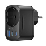 HAVIT kućni punjač DUO USB- C x2 & USB-A x1 & adapter schuko x1 [NOVO