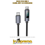 HOCO X112 KABEL USB C NA USB C 60W 1M S EKRANOM CRNI