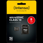 Intenso 8GB microSDHC Class 10 25MB/s memory card