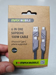 Kabel 6 u 1 za mobitele iPhone i Type C