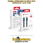 KABEL USB C NA USB C TYPE C TIP C 100W 1.2M FORCELL CCFN23 PLAVI PD