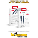 KABEL USB C NA USB C 60W 1M FORCELL SILIKONSKI PLAVI PD QC4 C344