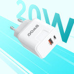 PD 20W + QC3.0 brzi zidni punjač Max BWOO-Otporan na plamen