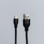 Premium pleteni kabel punjač iPhone Lightning crni 1m