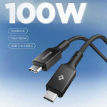 SPIGEN EB10010CC ESSENTIAL TIP-C kabel 100W 100cm (crni)