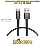 USB A NA USB C KABEL 50CM 100W 5A BRZO PUNJENJE TECH CRNI