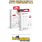 USB C KABEL TYPE C TIP C FORCELL 60W 3A 3M BIJELI PD QC4 C338 BRZI