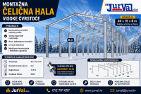 MONTAŽNA HALA 30X15X8 METARA VRUĆE CINČANA NOVA