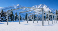 MONTAŽNA ČELIČNA KONSTRUKCIJA, METALNA HALA,  30x15x5.4m