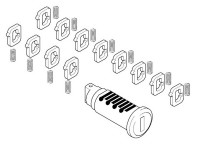 Cilinder BMW For Motorcycle Pannier And Top Case Vario (K25 / K50 / K7