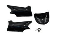 Donji spojler DMP s kompletom vijaka – crni Yamaha Aerox