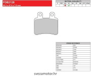 FDB2128EF  DISK PLOČICE ZA SKUTERE
