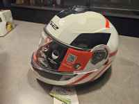 kaciga Strobe LS2 bijelo-crvena