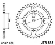 Stražnji lančanik Yamaha YBR 125 JTR838,45