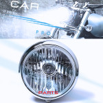 Univerzalni okrugli far za motor 12V, krom, fi 190 mm – cafe racer / n
